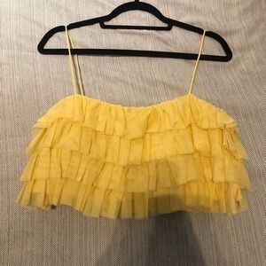 Yellow crop top
